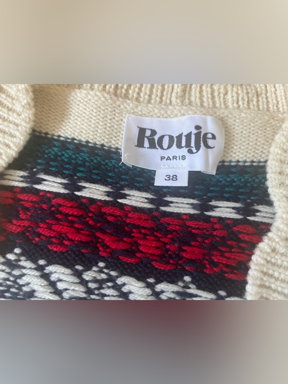 Rouje emilien fair isle wool cardigan - Picture 3 of 7
